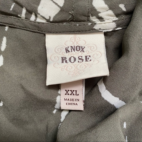 NWT Knox Rose olive tie dye open front top - Picture 6 of 11